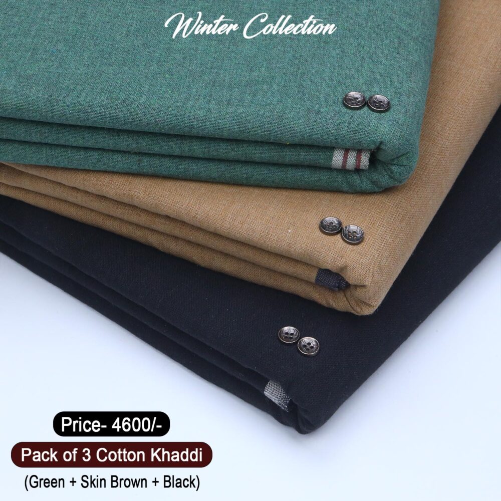 Pack Of 3 (Suits) Cotton Khaddi KK108