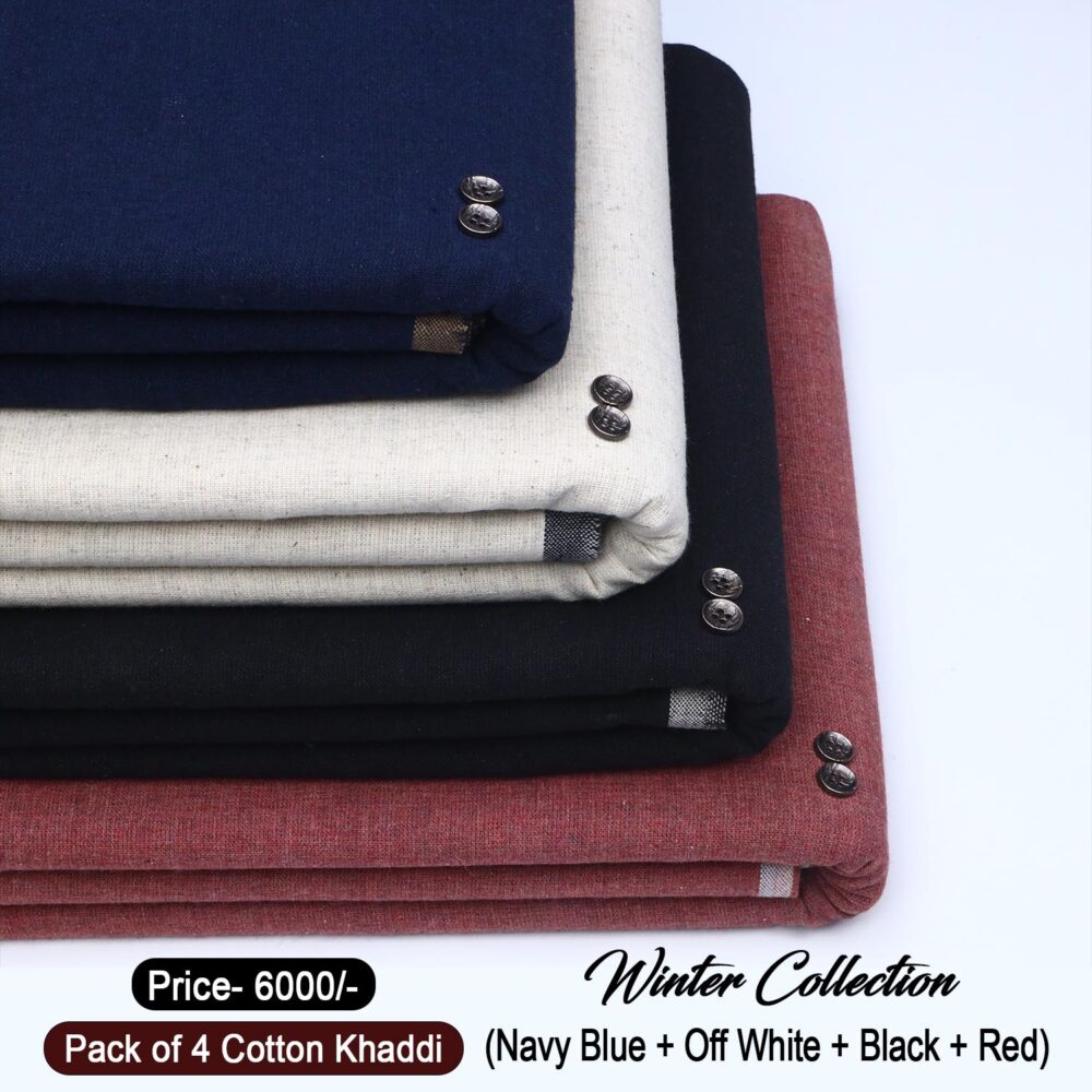 Pack Of 4 (Suits) Cotton Khaddi KK-113