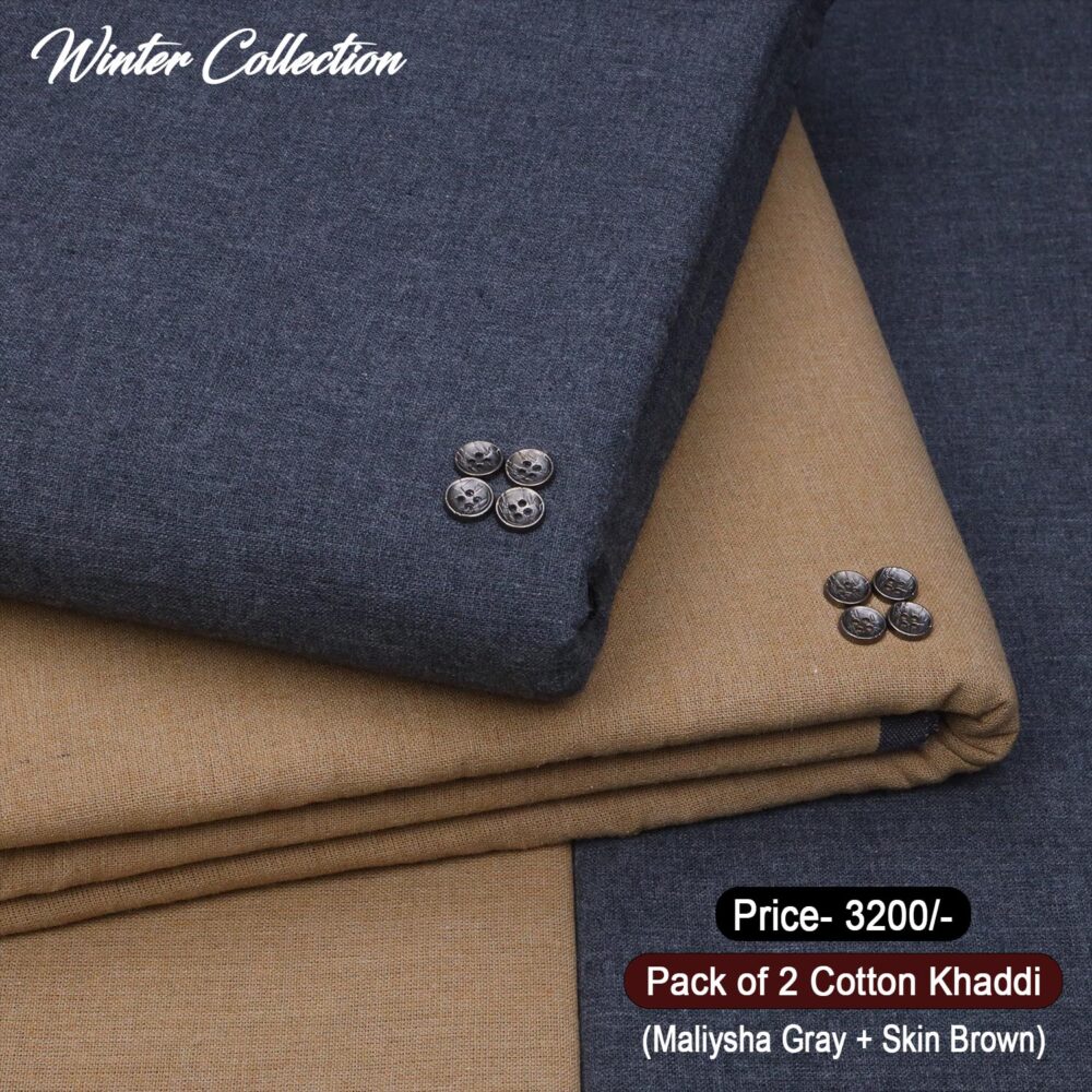 Pack Of 2 (Suits) Cotton Khaddi KK102
