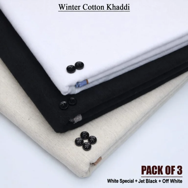 Pack Of 3 (Suits) Cotton Khaddi KK-122