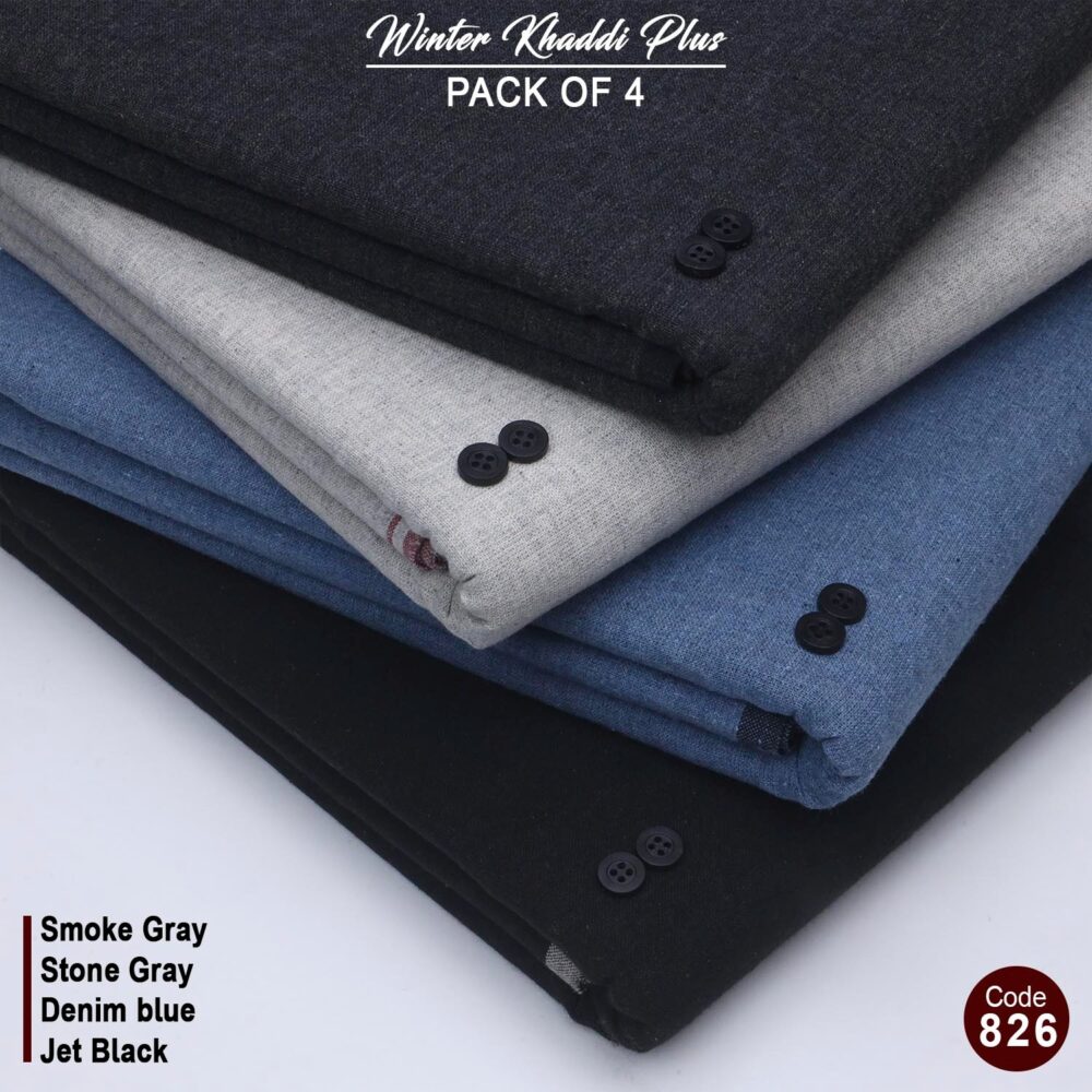 Pack Of 4 (Suits) Cotton Khaddi KK-826