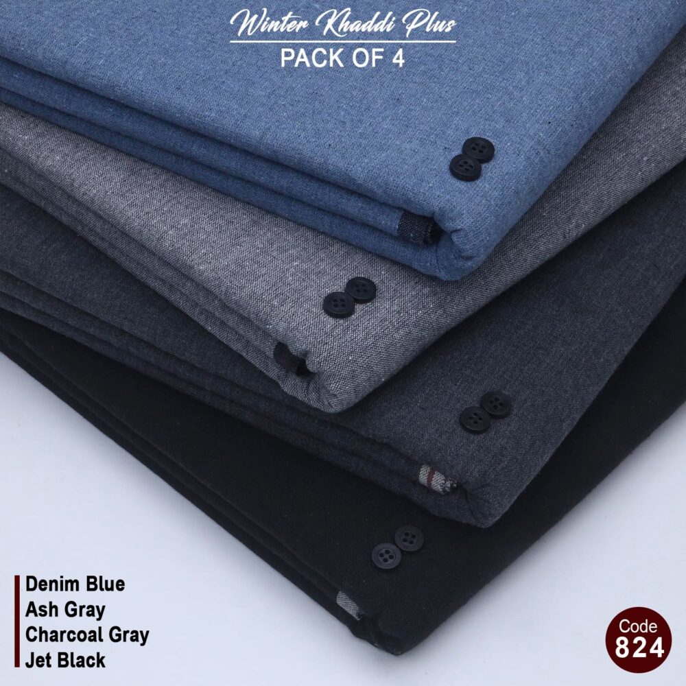Pack Of 4 (Suits) Cotton Khaddi KK-824