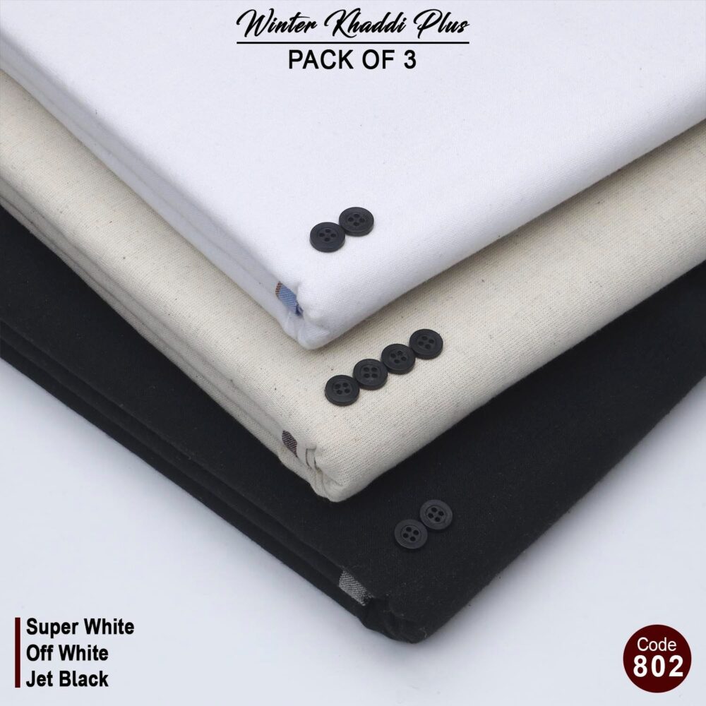 Pack Of 3 (Suits) Cotton Khaddi Pack-802