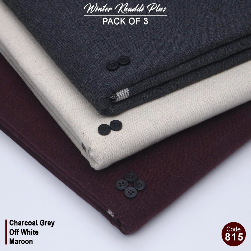 Pack Of 3 (Suits) Cotton Khaddi Pack-815