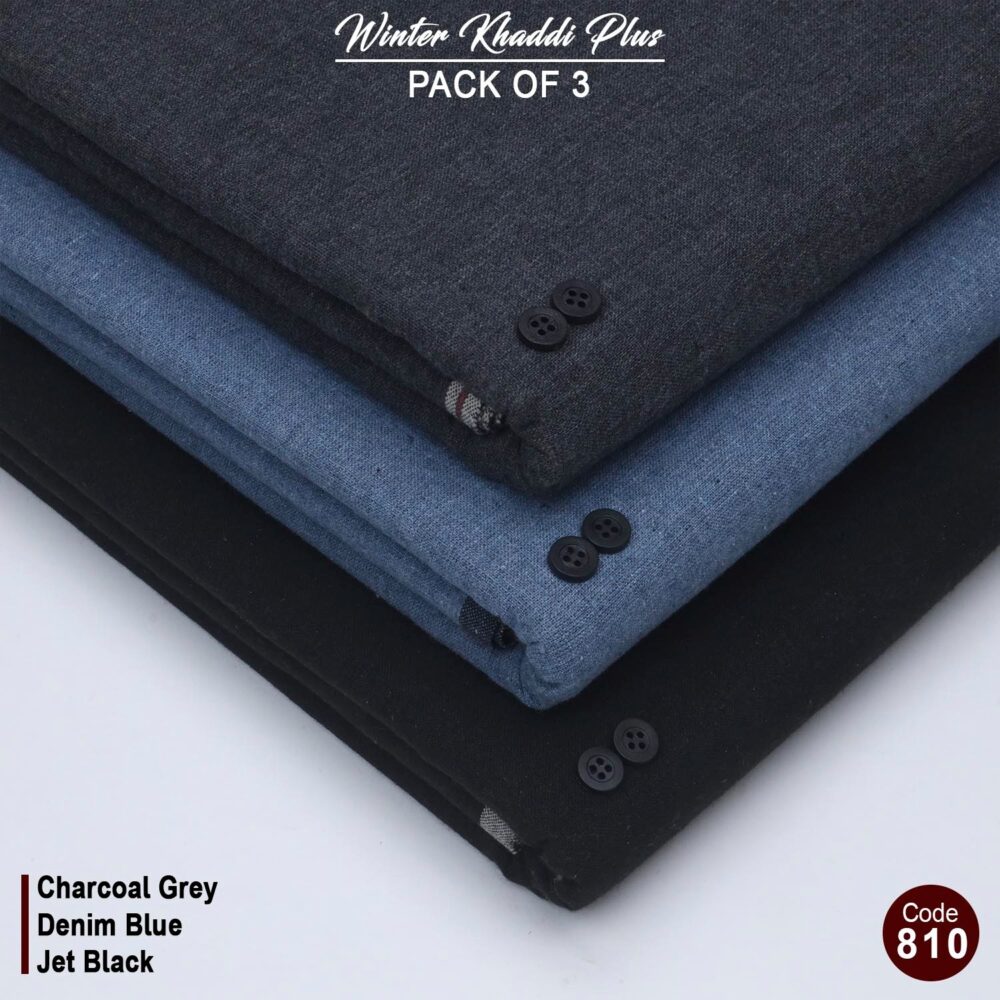Pack Of 3 (Suits) Cotton Khaddi Pack-810
